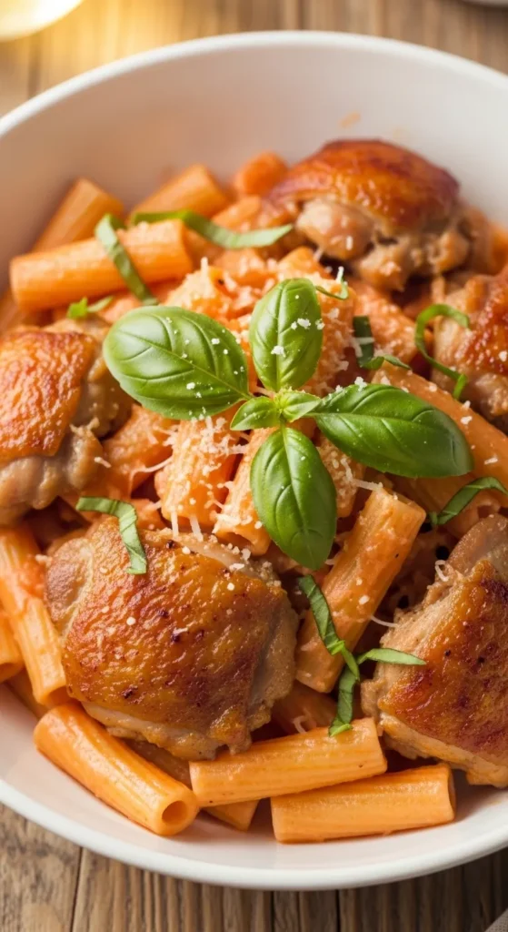 Tangy Tomato Cream Chicken Pasta
