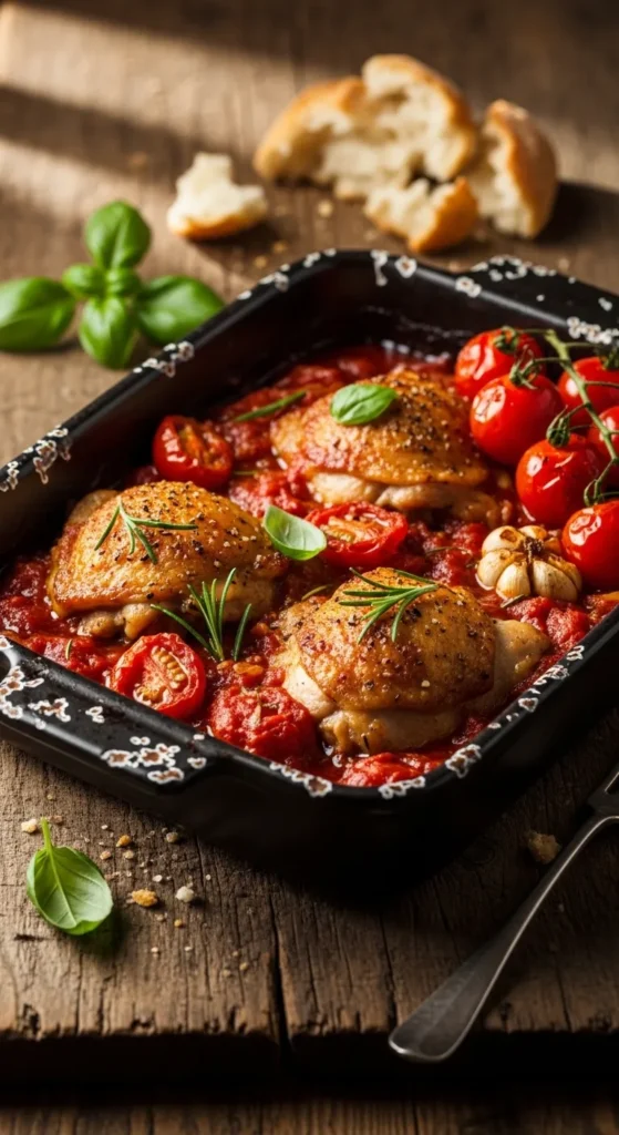 Tomato Baked Chicken Thighs