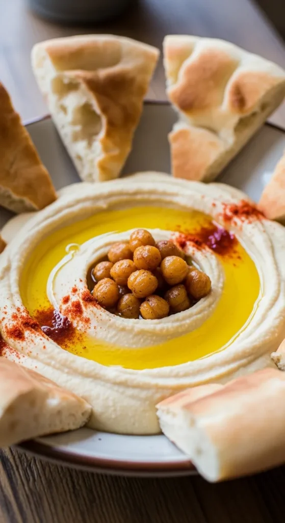 Warm Mediterranean Hummus Platter