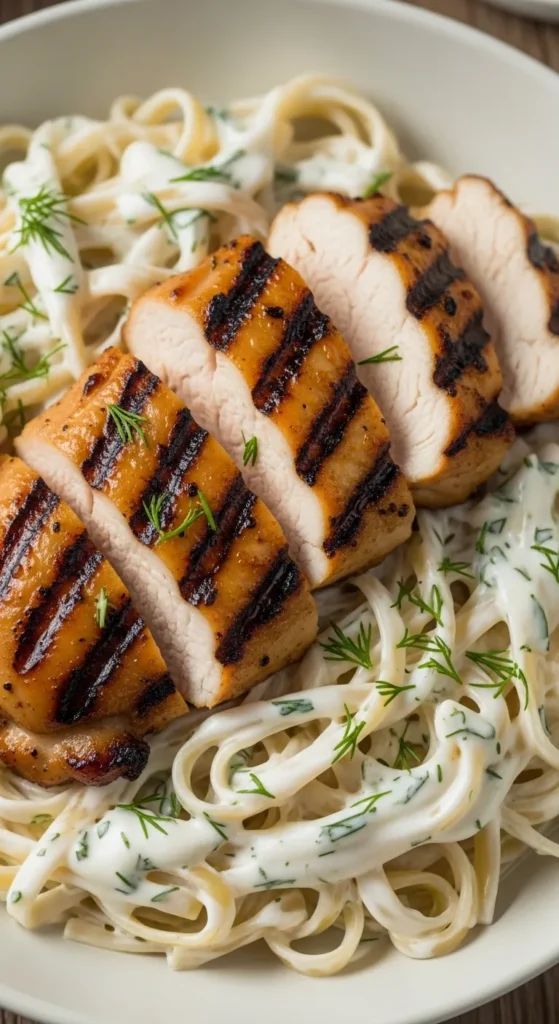 Yogurt Cream Chicken Thigh Pasta