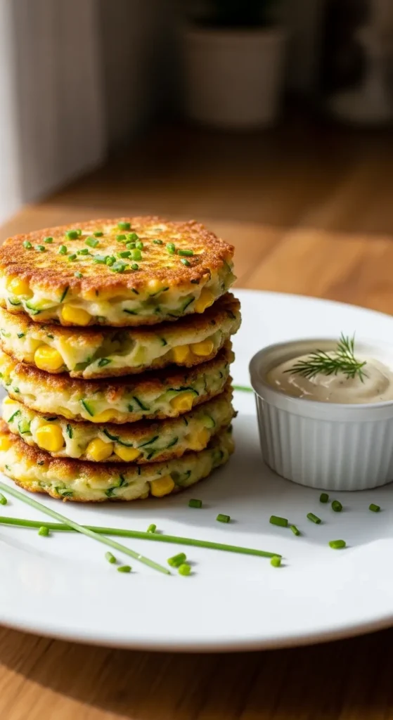 Zucchini and Corn Fritters